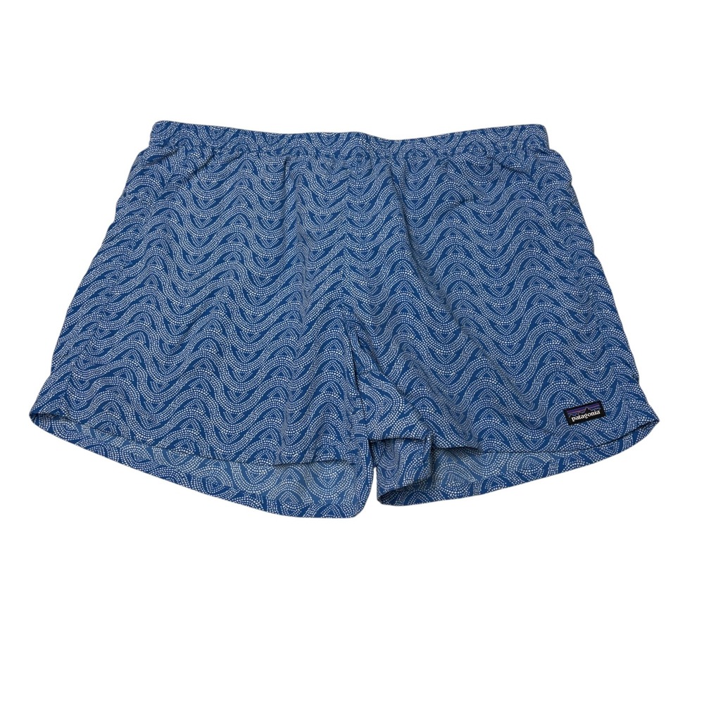Patagonia Barely Baggies Shorts Womens XL Blue Wave Dot Print 57058 SP19